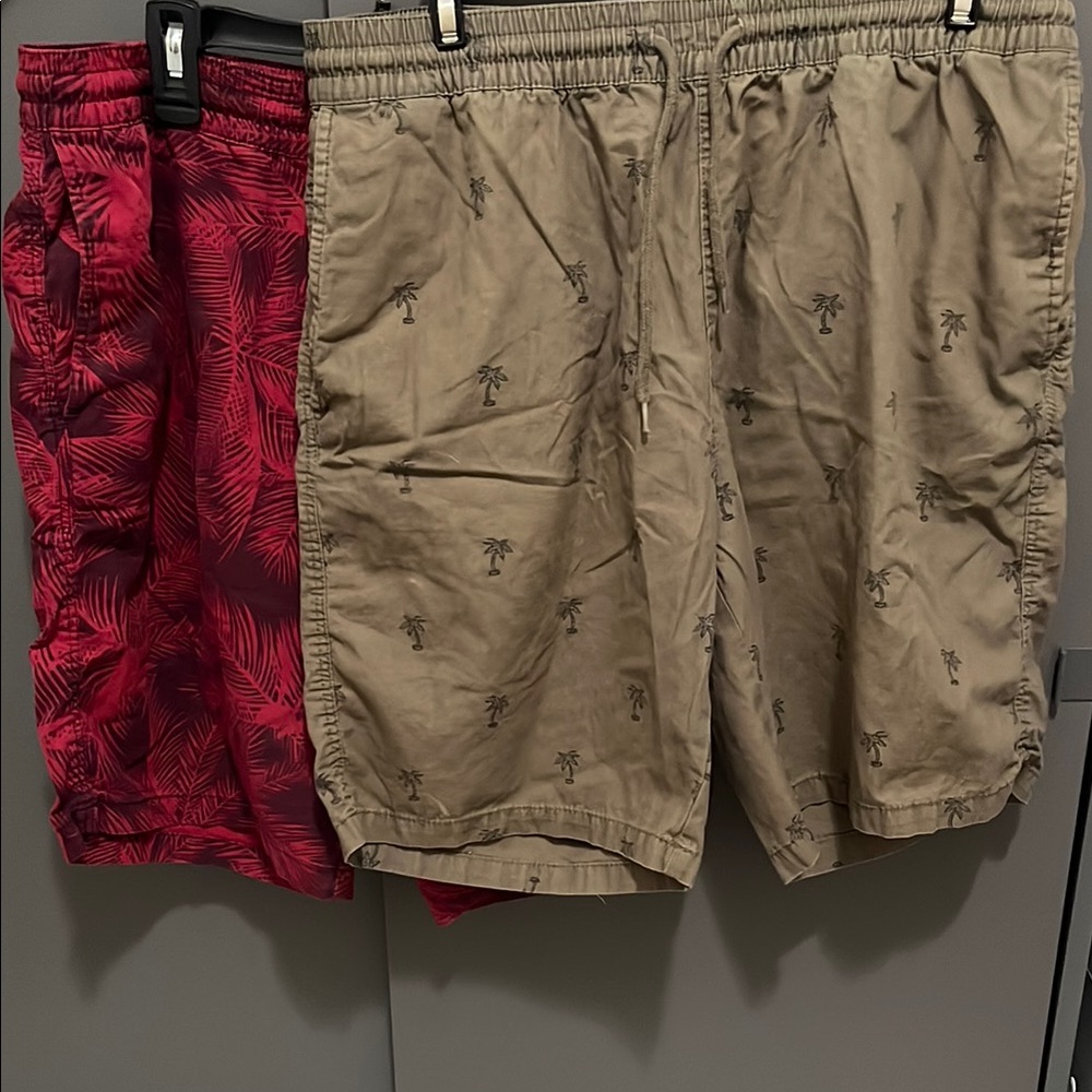 Divided Men's Cargo Shorts - Red and Tan